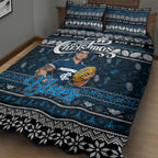 Blues Football Xmas Quilt Bed Set Australia AFL Mascot