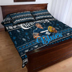Blues Football Xmas Quilt Bed Set Australia AFL Mascot