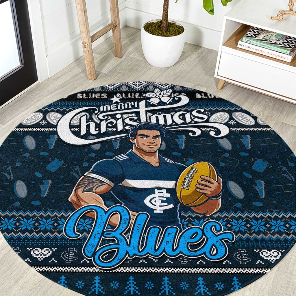 Blues Football Xmas Round Carpet Australia AFL Mascot