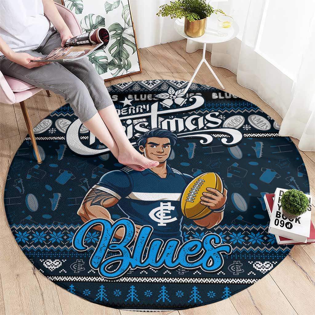 Blues Football Xmas Round Carpet Australia AFL Mascot