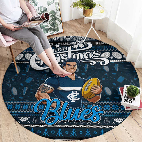 Blues Football Xmas Round Carpet Australia AFL Mascot