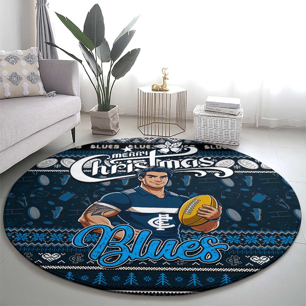 Blues Football Xmas Round Carpet Australia AFL Mascot