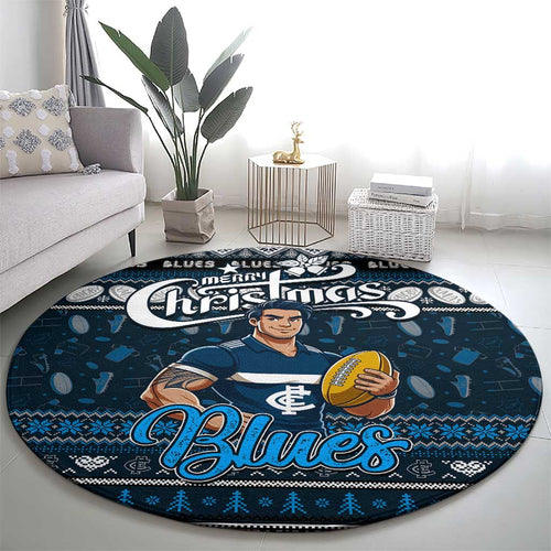 Blues Football Xmas Round Carpet Australia AFL Mascot