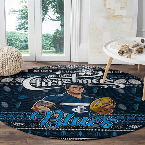 Blues Football Xmas Round Carpet Australia AFL Mascot