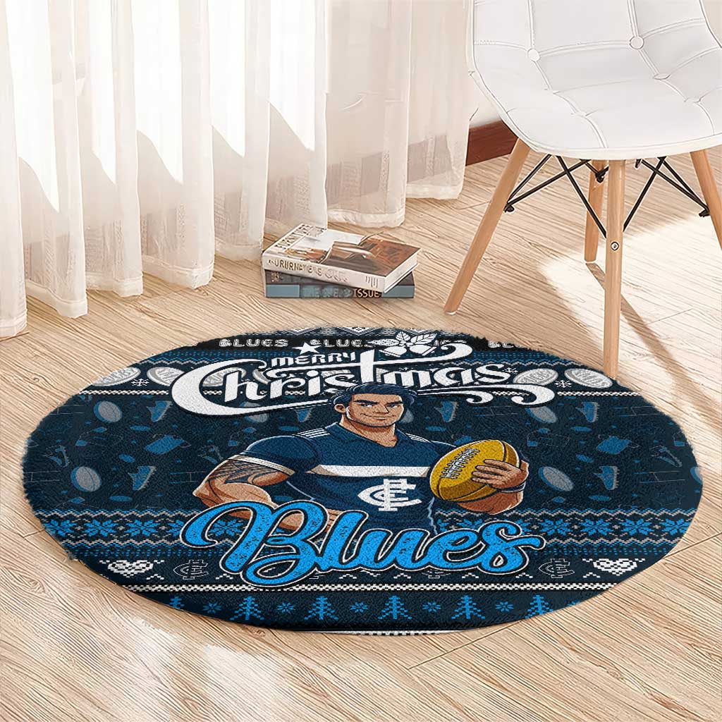 Blues Football Xmas Round Carpet Australia AFL Mascot