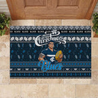 Blues Football Xmas Rubber Doormat Australia AFL Mascot