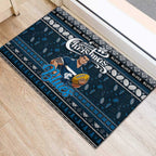 Blues Football Xmas Rubber Doormat Australia AFL Mascot