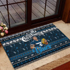 Blues Football Xmas Rubber Doormat Australia AFL Mascot
