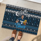 Blues Football Xmas Rubber Doormat Australia AFL Mascot