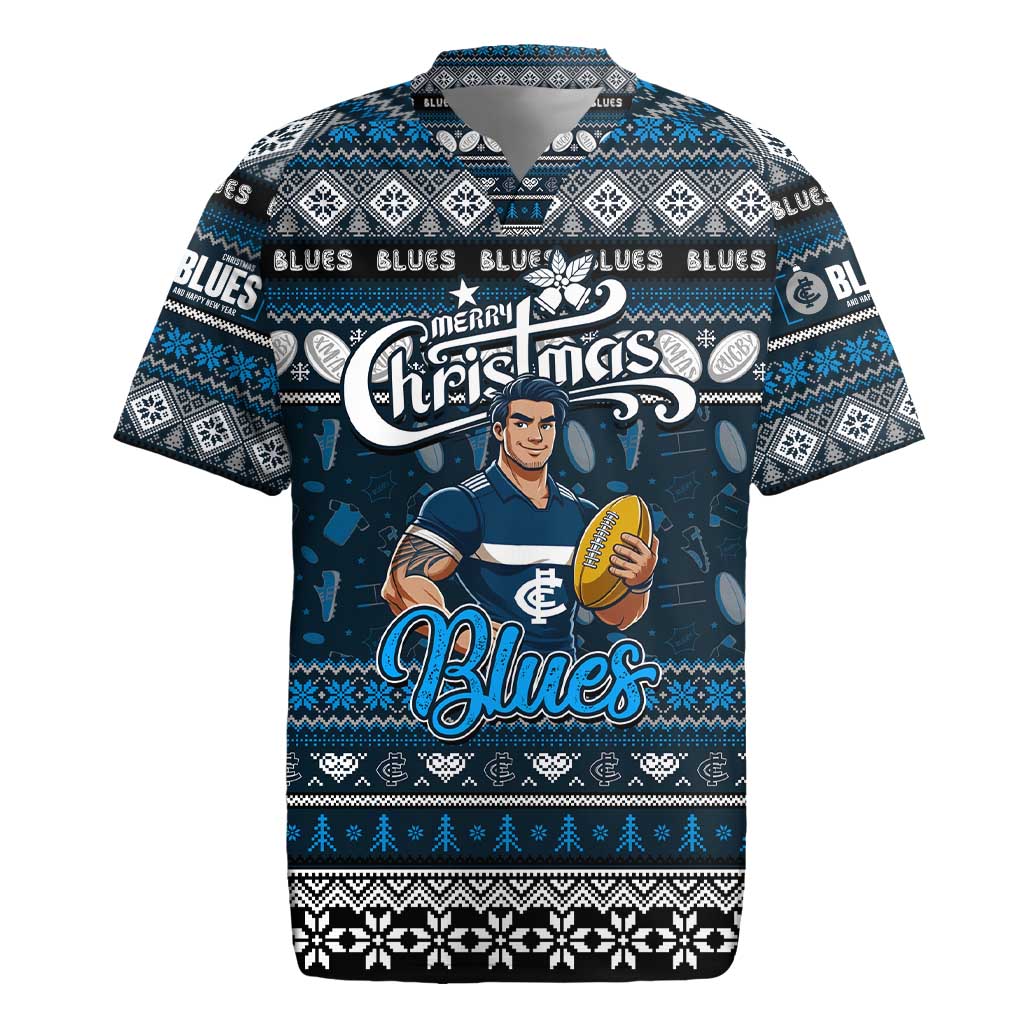 Personalized Blues Rugby Xmas Rugby Jersey Australia AFL Mascot