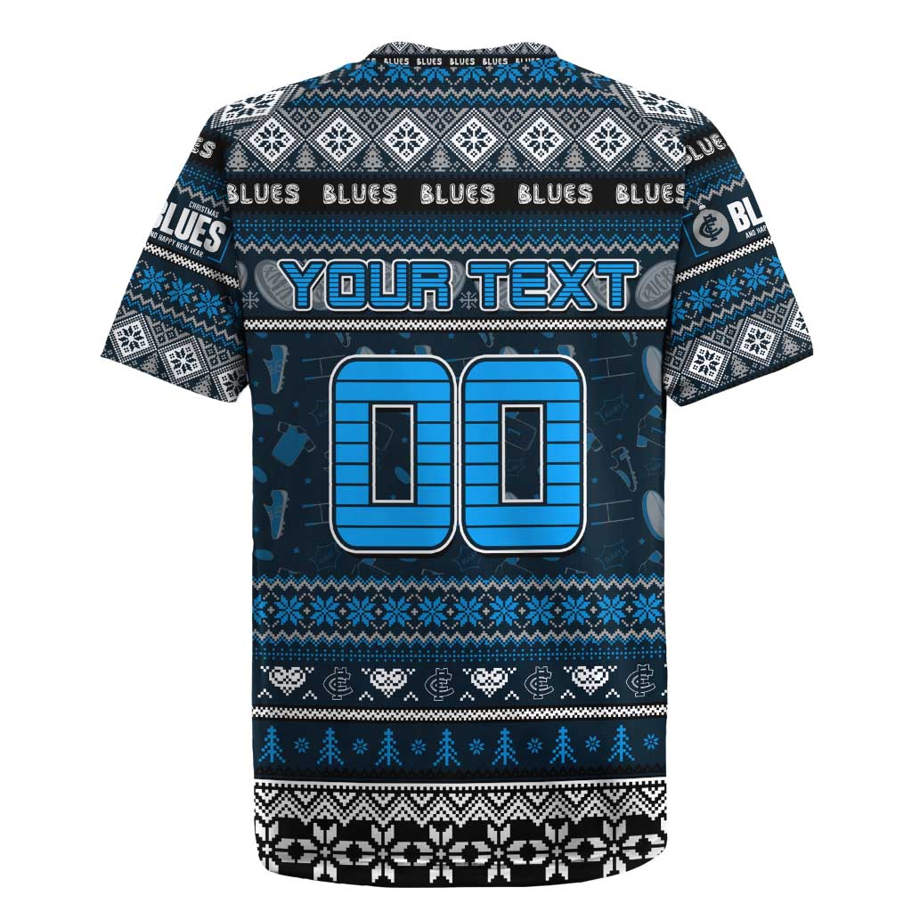 Personalized Blues Rugby Xmas Rugby Jersey Australia AFL Mascot