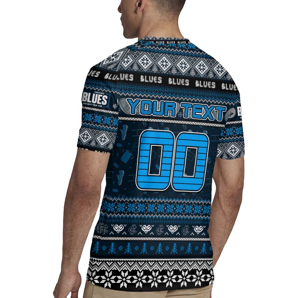 Personalized Blues Rugby Xmas Rugby Jersey Australia AFL Mascot