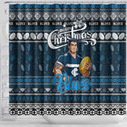 Blues Football Xmas Shower Curtain Australia AFL Mascot