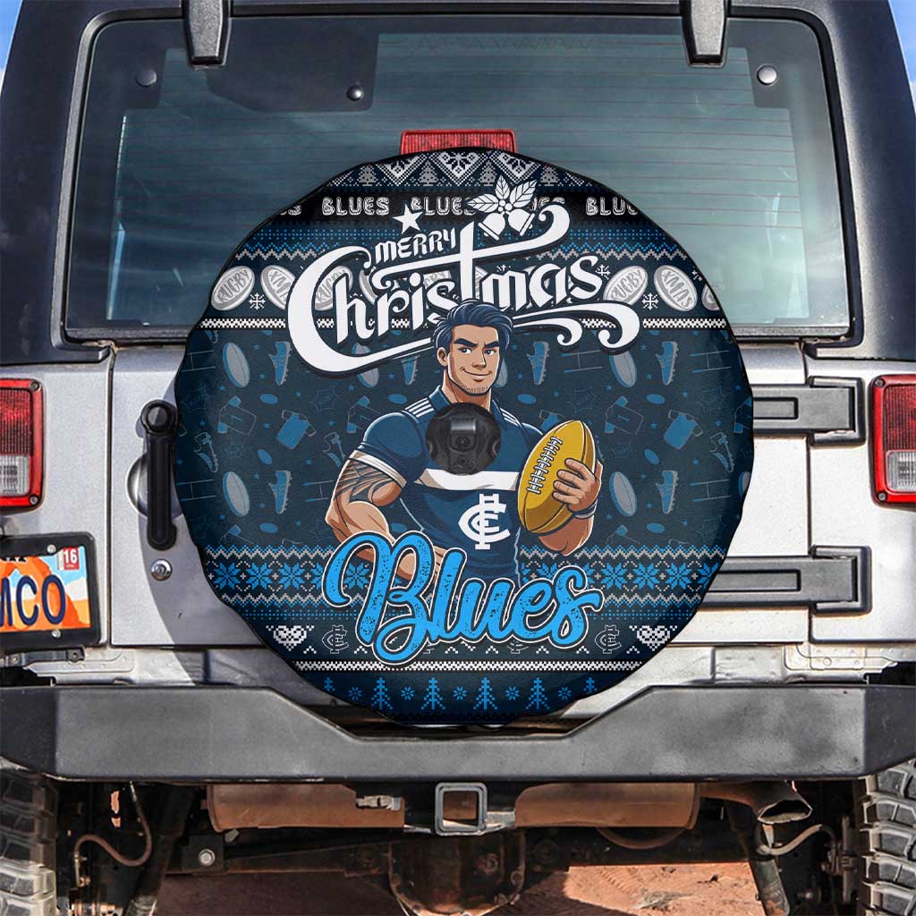Blues Football Xmas Spare Tire Cover Australia AFL Mascot