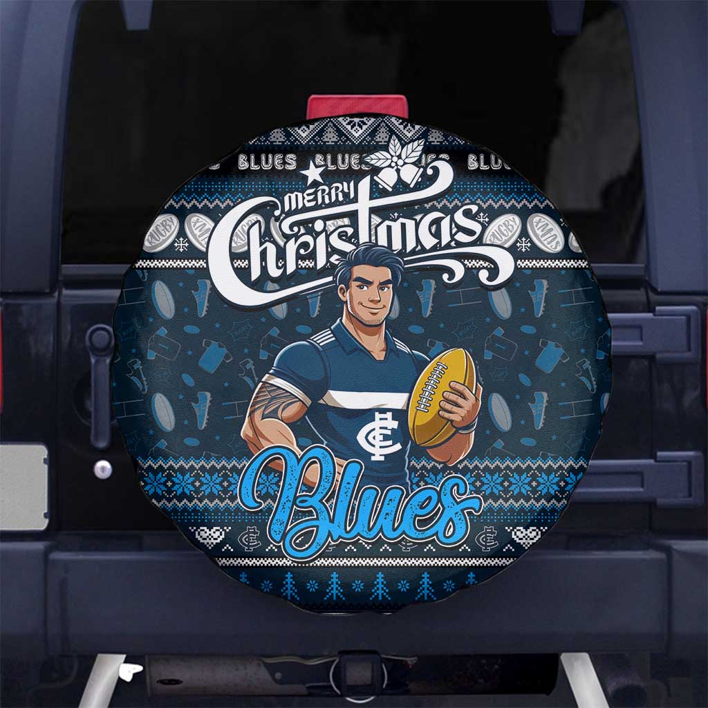 Blues Football Xmas Spare Tire Cover Australia AFL Mascot
