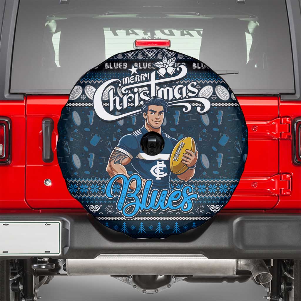 Blues Football Xmas Spare Tire Cover Australia AFL Mascot
