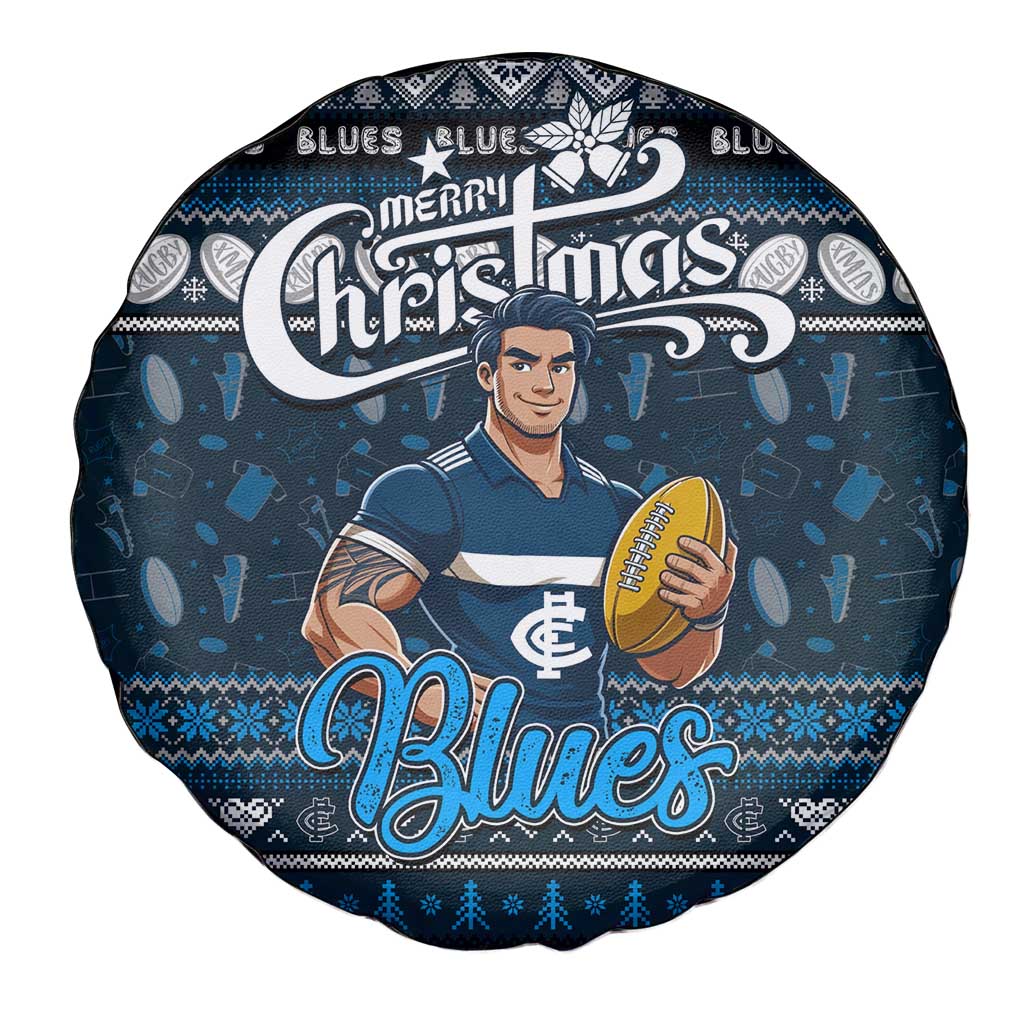Blues Football Xmas Spare Tire Cover Australia AFL Mascot