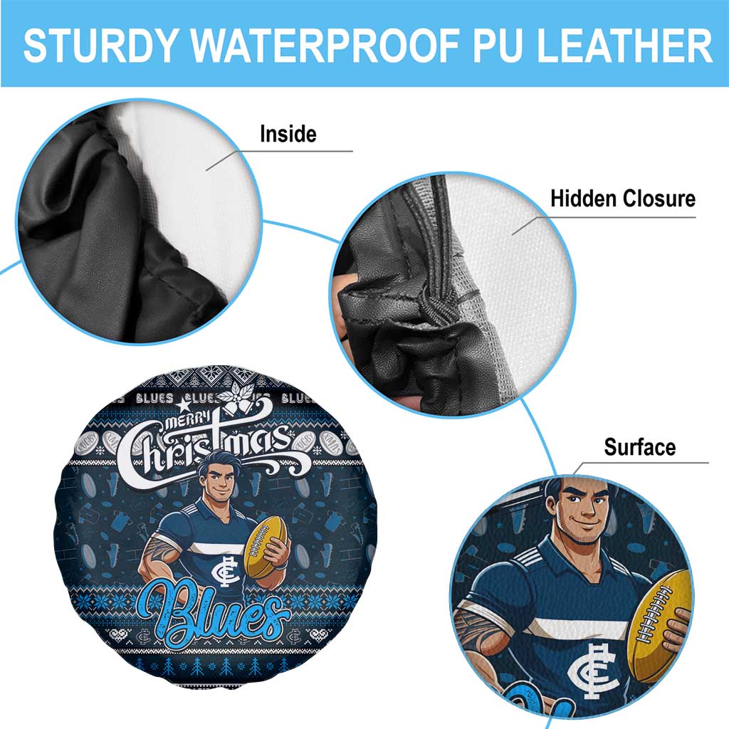 Blues Football Xmas Spare Tire Cover Australia AFL Mascot