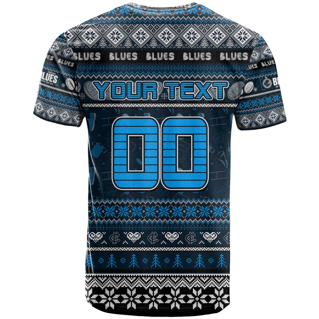 Personalized Blues Rugby Xmas T Shirt Australia AFL Mascot