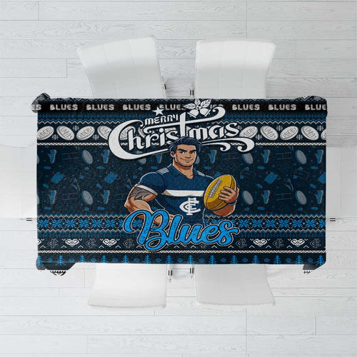 Blues Football Xmas Tablecloth Australia AFL Mascot