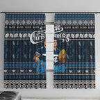 Blues Football Xmas Window Curtain Australia AFL Mascot
