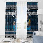 Blues Football Xmas Window Curtain Australia AFL Mascot
