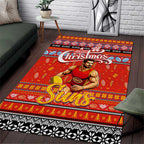 Suns Football Xmas Area Rug Australia AFL Mascot