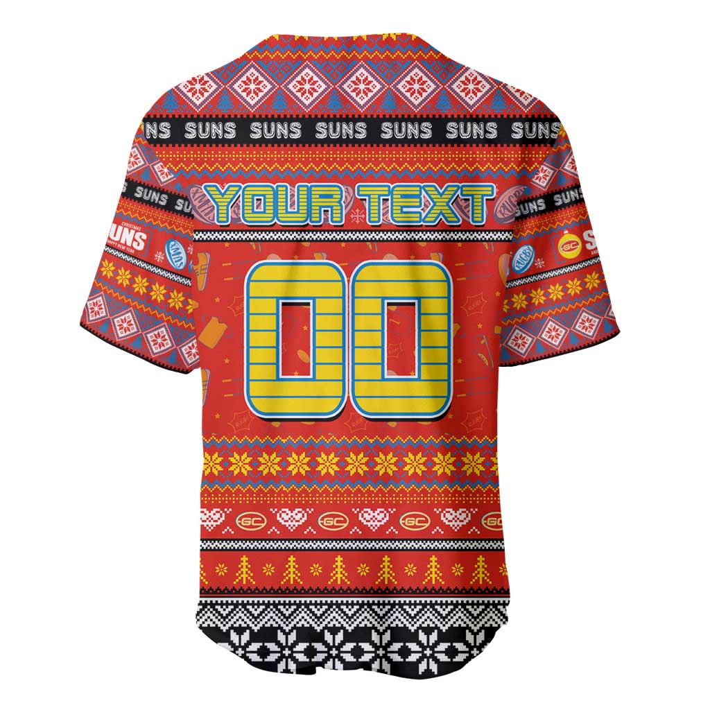 Personalized Suns Rugby Xmas Baseball Jersey Australia AFL Mascot