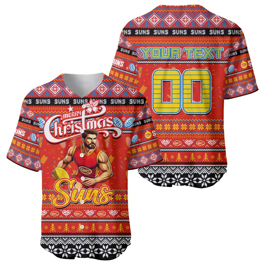 Personalized Suns Rugby Xmas Baseball Jersey Australia AFL Mascot
