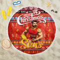 Suns Football Xmas Beach Blanket Australia AFL Mascot