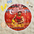 Suns Football Xmas Beach Blanket Australia AFL Mascot