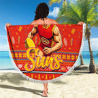 Suns Football Xmas Beach Blanket Australia AFL Mascot