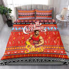 Suns Football Xmas Bedding Set Australia AFL Mascot