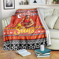 Suns Football Xmas Blanket Australia AFL Mascot