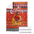 Suns Football Xmas Blanket Australia AFL Mascot