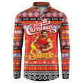Personalized Suns Rugby Xmas Button Sweatshirt Australia AFL Mascot
