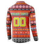 Personalized Suns Rugby Xmas Button Sweatshirt Australia AFL Mascot