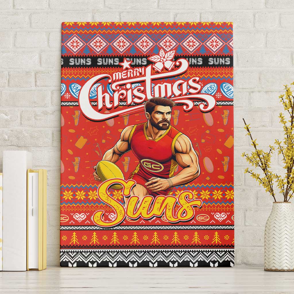 Suns Football Xmas Canvas Wall Art Australia AFL Mascot
