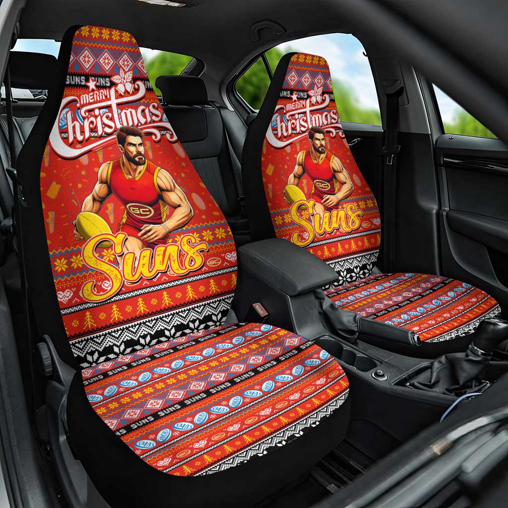 Suns Football Xmas Car Seat Cover Australia AFL Mascot