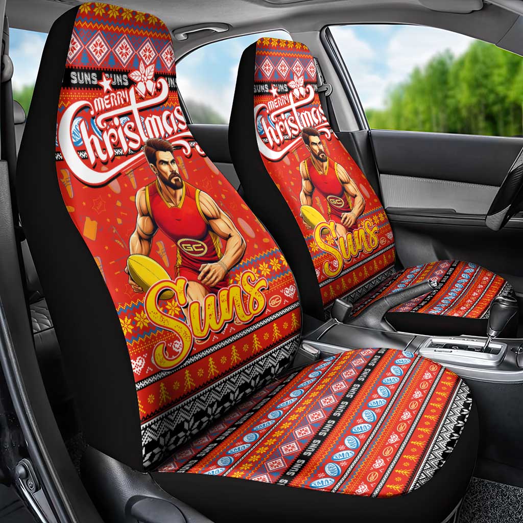 Suns Football Xmas Car Seat Cover Australia AFL Mascot