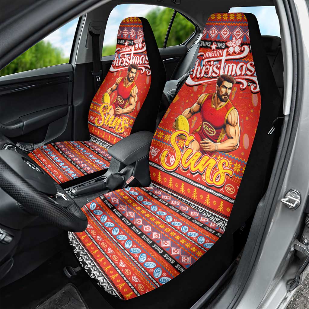Suns Football Xmas Car Seat Cover Australia AFL Mascot