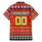Personalized Suns Rugby Xmas Family Matching Puletasi and Hawaiian Shirt Australia AFL Mascot