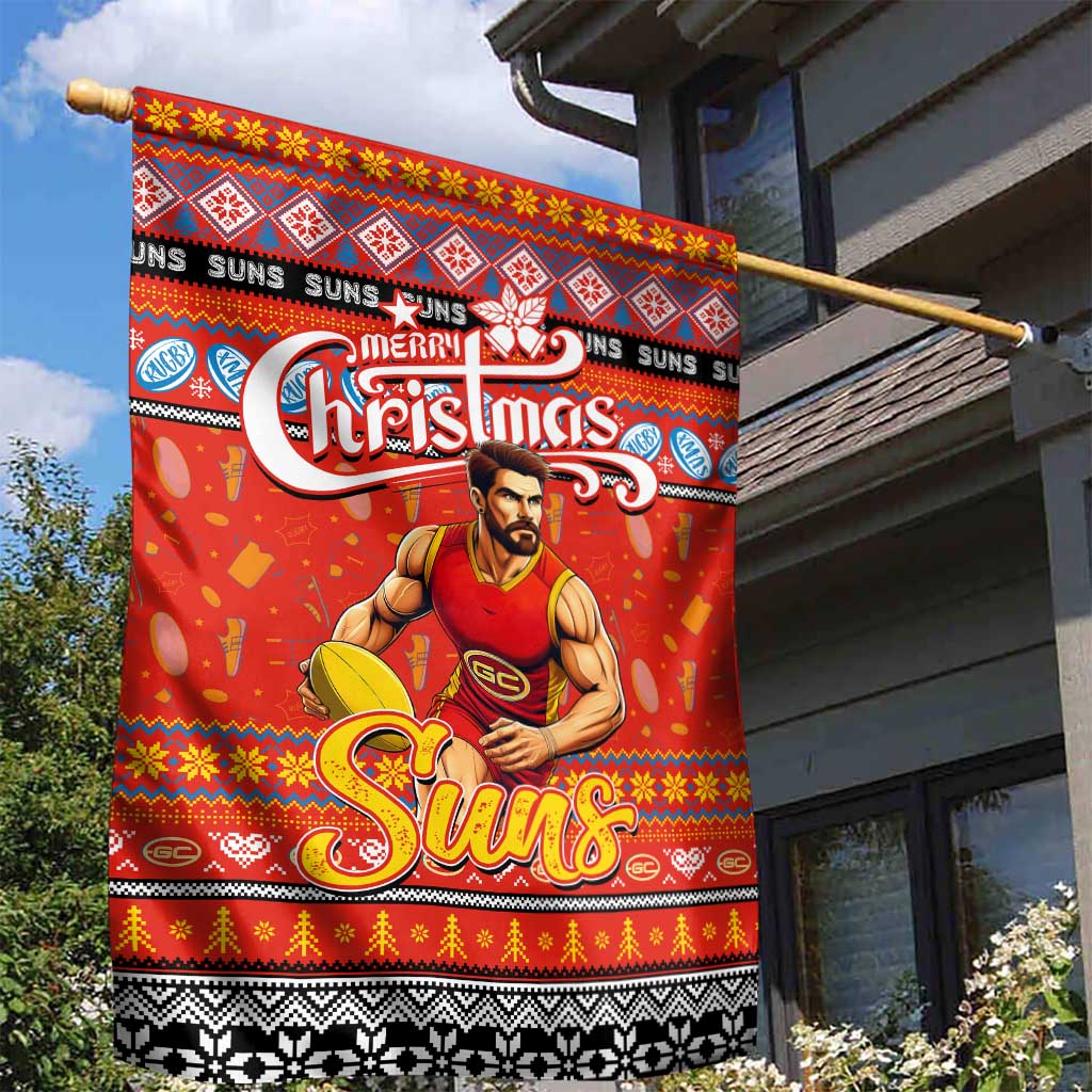 Suns Football Xmas Garden Flag Australia AFL Mascot