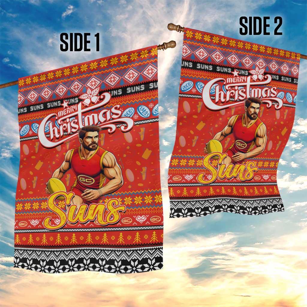 Suns Football Xmas Garden Flag Australia AFL Mascot