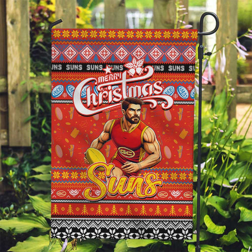 Suns Football Xmas Garden Flag Australia AFL Mascot