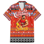 Personalized Suns Rugby Xmas Hawaiian Shirt Australia AFL Mascot