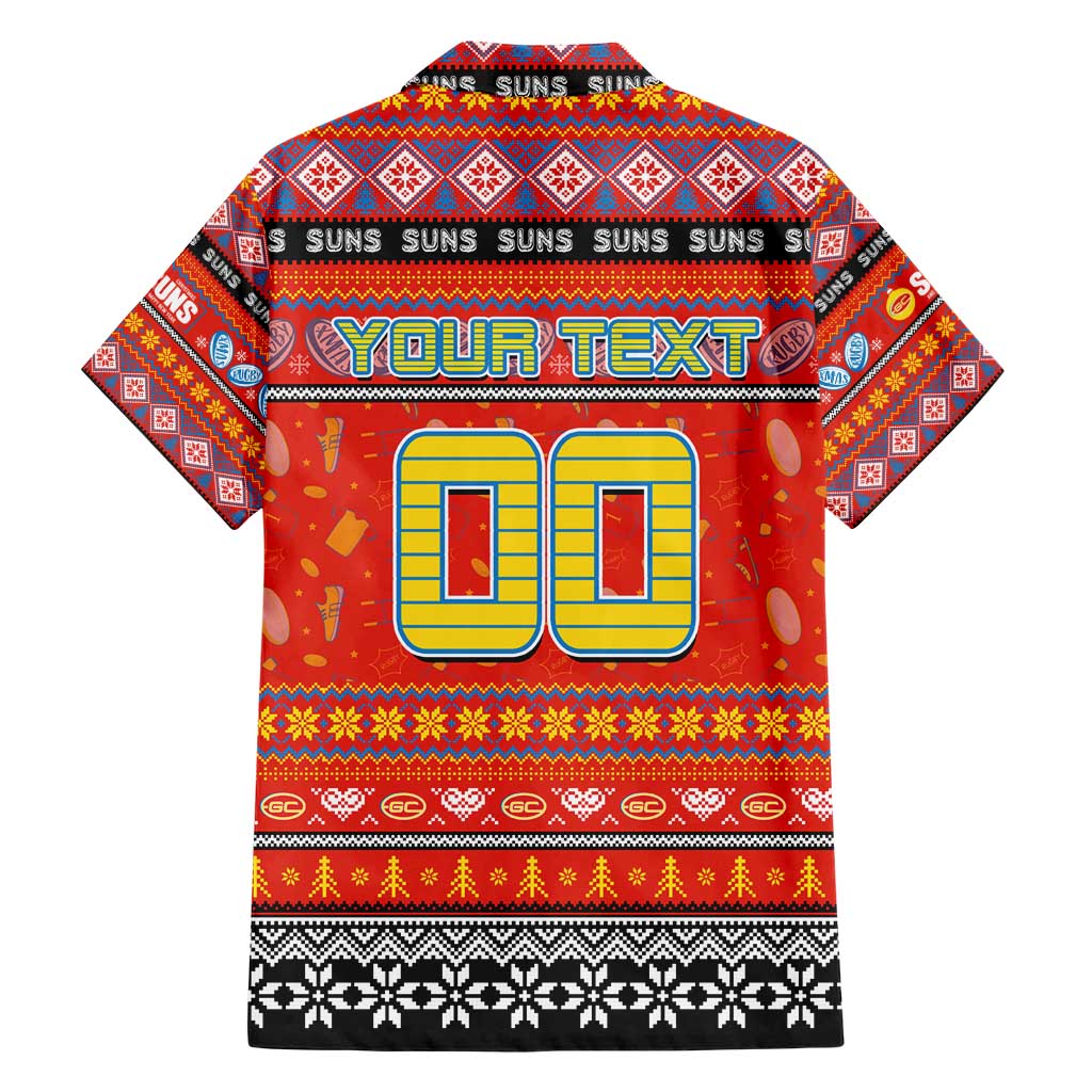 Personalized Suns Rugby Xmas Hawaiian Shirt Australia AFL Mascot