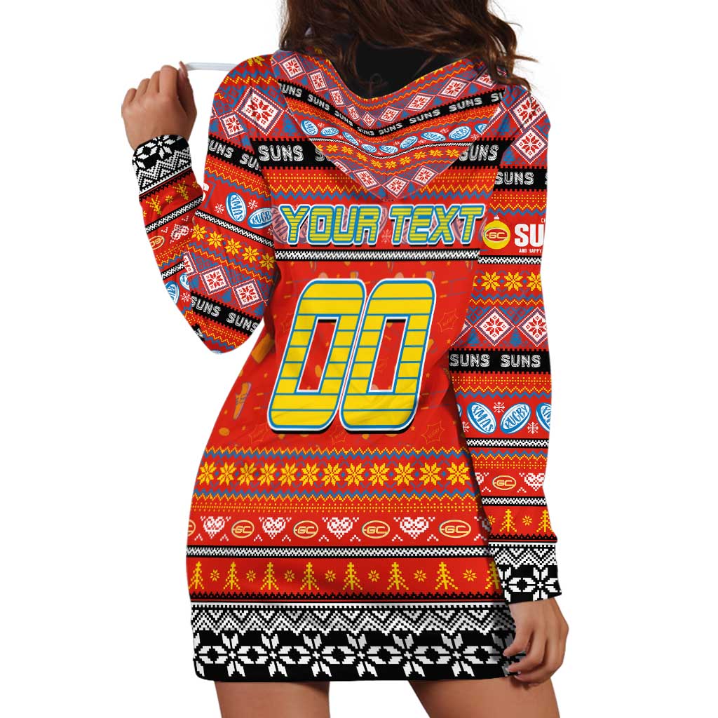 Personalized Suns Rugby Xmas Hoodie Dress Australia AFL Mascot