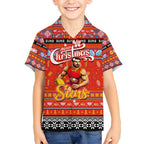 Personalized Suns Rugby Xmas Kid Hawaiian Shirt Australia AFL Mascot