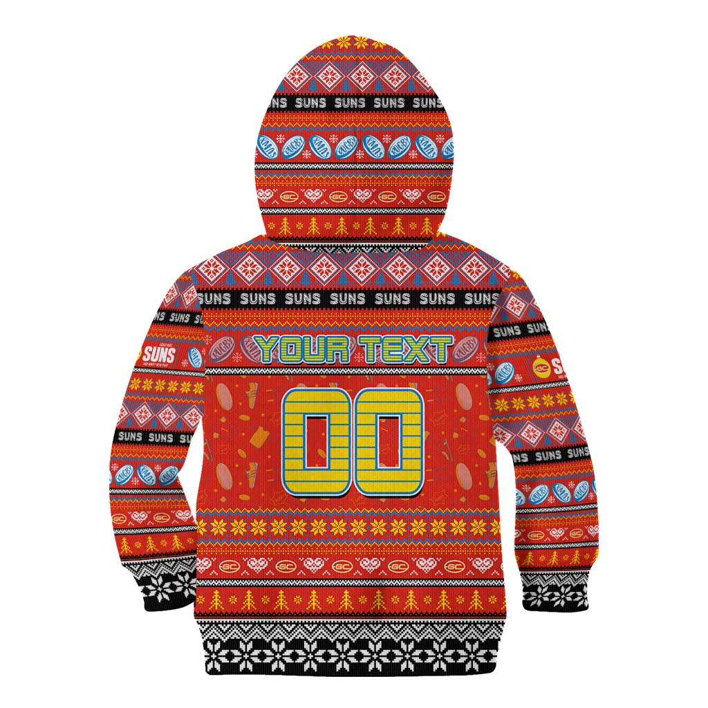 Personalized Suns Rugby Xmas Kid Hoodie Australia AFL Mascot